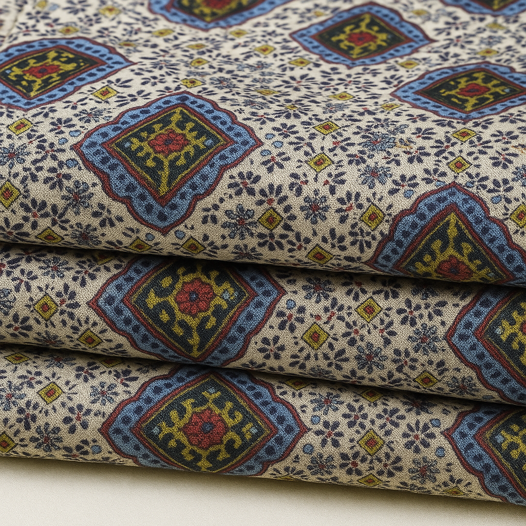 Digital Printed 2 piece Suit Unstitched polo cotton