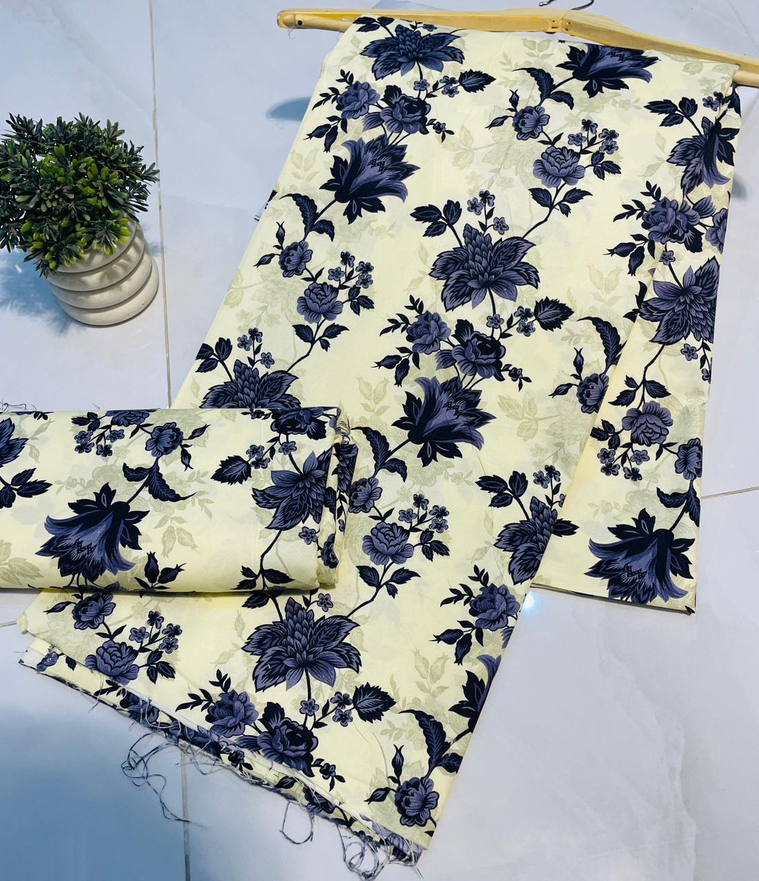 Digital Printed 2 piece Suit Unstitched polo cotton