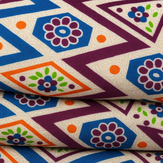 Digital Printed  2 piece Suit Unstitched polo cotton