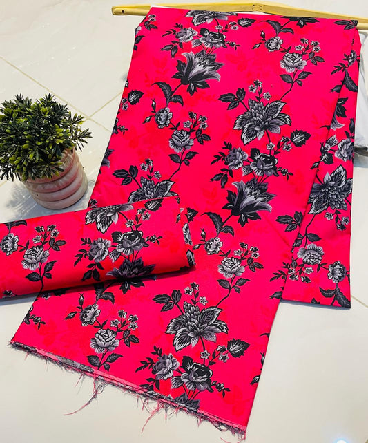 Digital Printed  2 piece Suit Unstitched polo cotton
